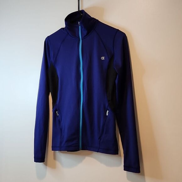 Champion Long Sleeve Full Zip Windbreaker Jogging Jacket Women's Size S/P NICE!! - Picture 3 of 10